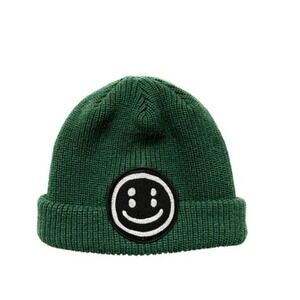 little man Happy beanie‎ Green With A Happy Face Acrylic And Wool
